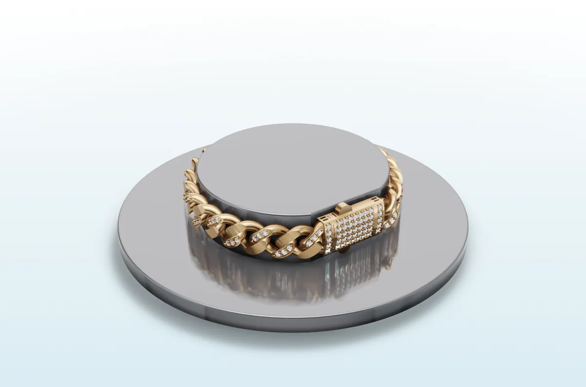 Diamond Cuban Bracelet — view 1