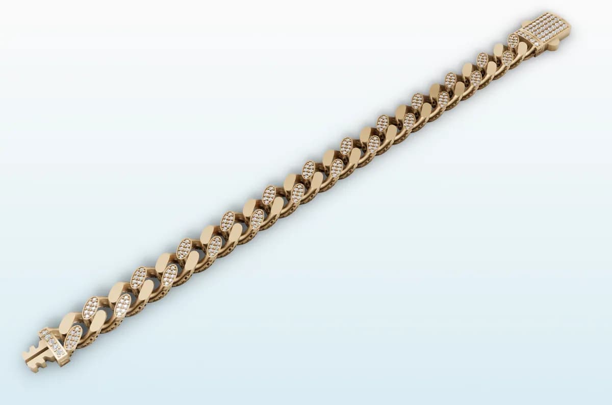 Diamond Cuban Bracelet — view 1