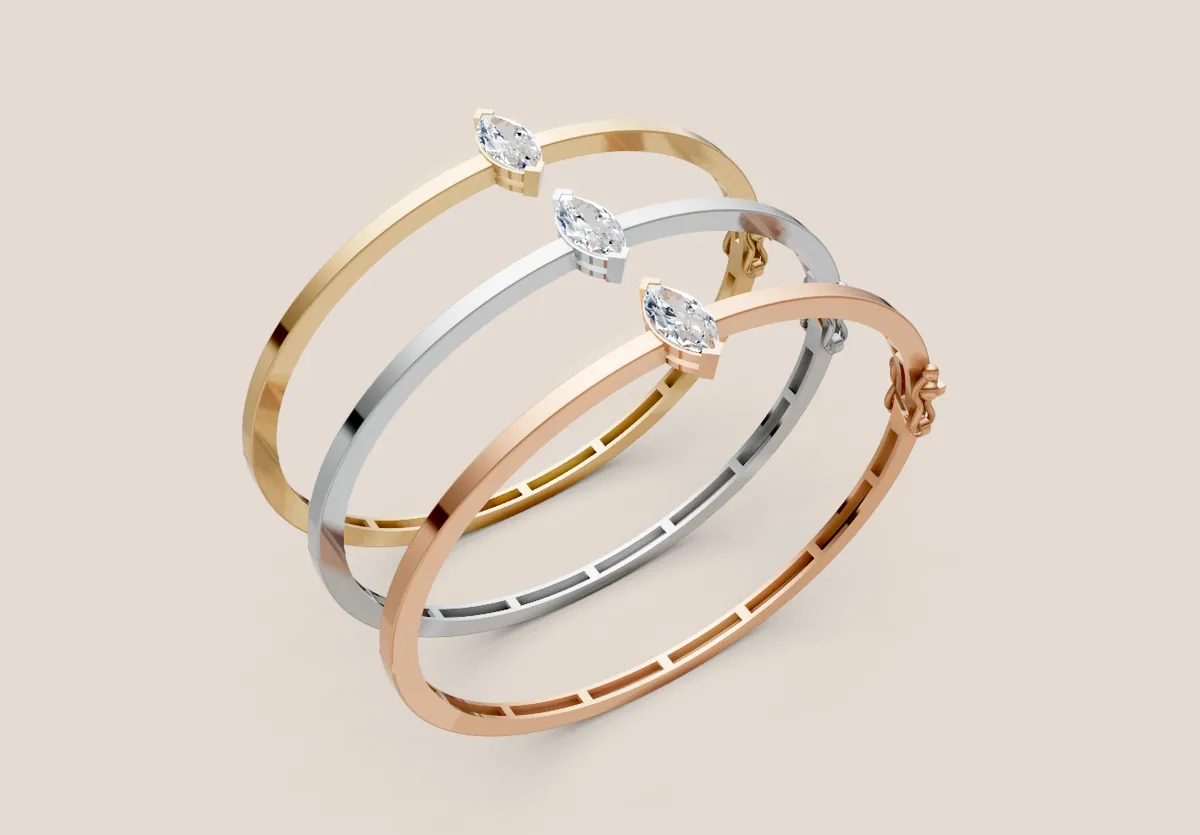 Marquise Diamond Bangle
