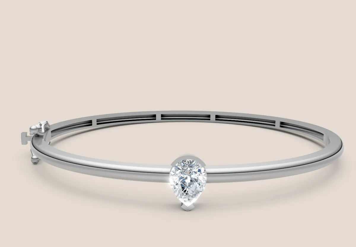 Pear Diamond Bangle thumbnail 2