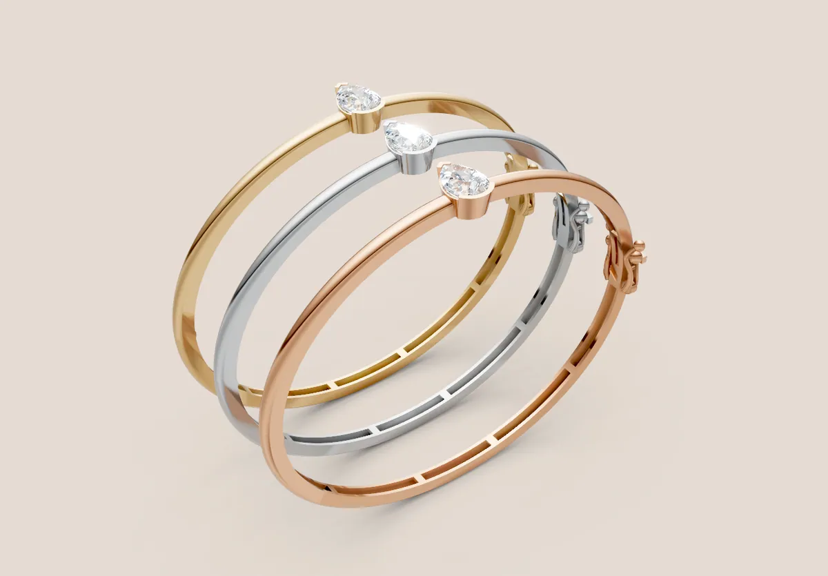 Pear Diamond Bangle thumbnail 5