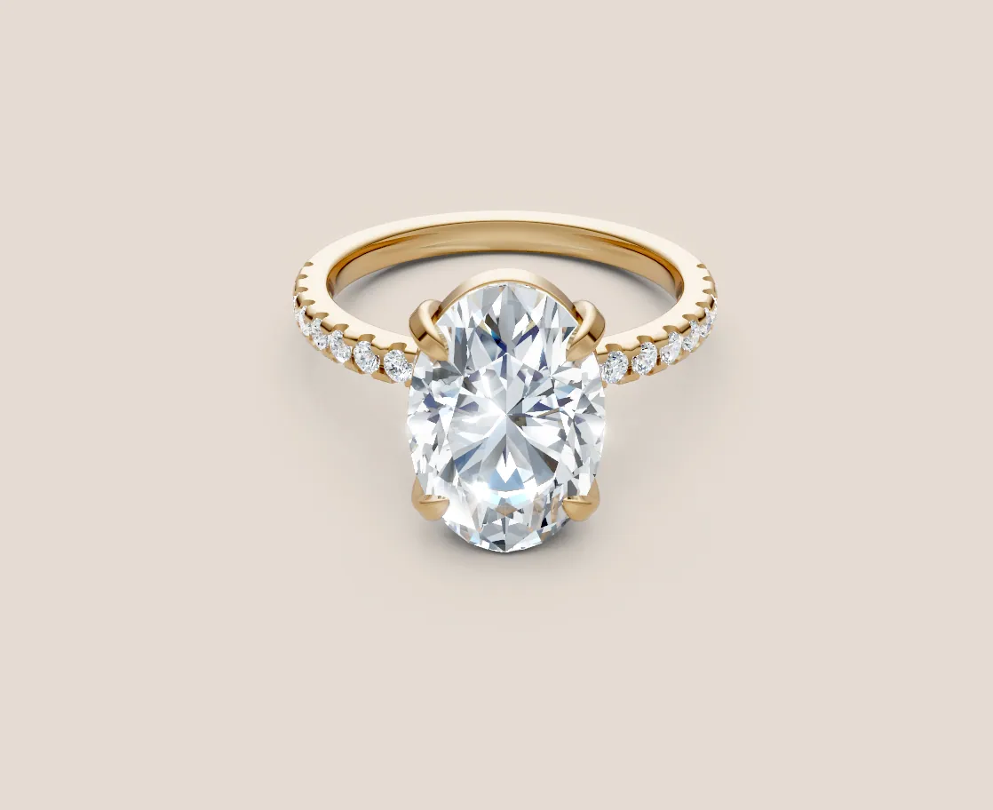 3ct Oval Ring Side Diamond thumbnail 2