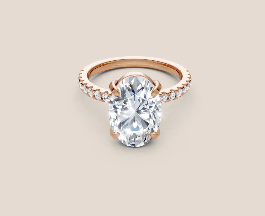 3ct Oval Ring Side Diamond thumbnail 3