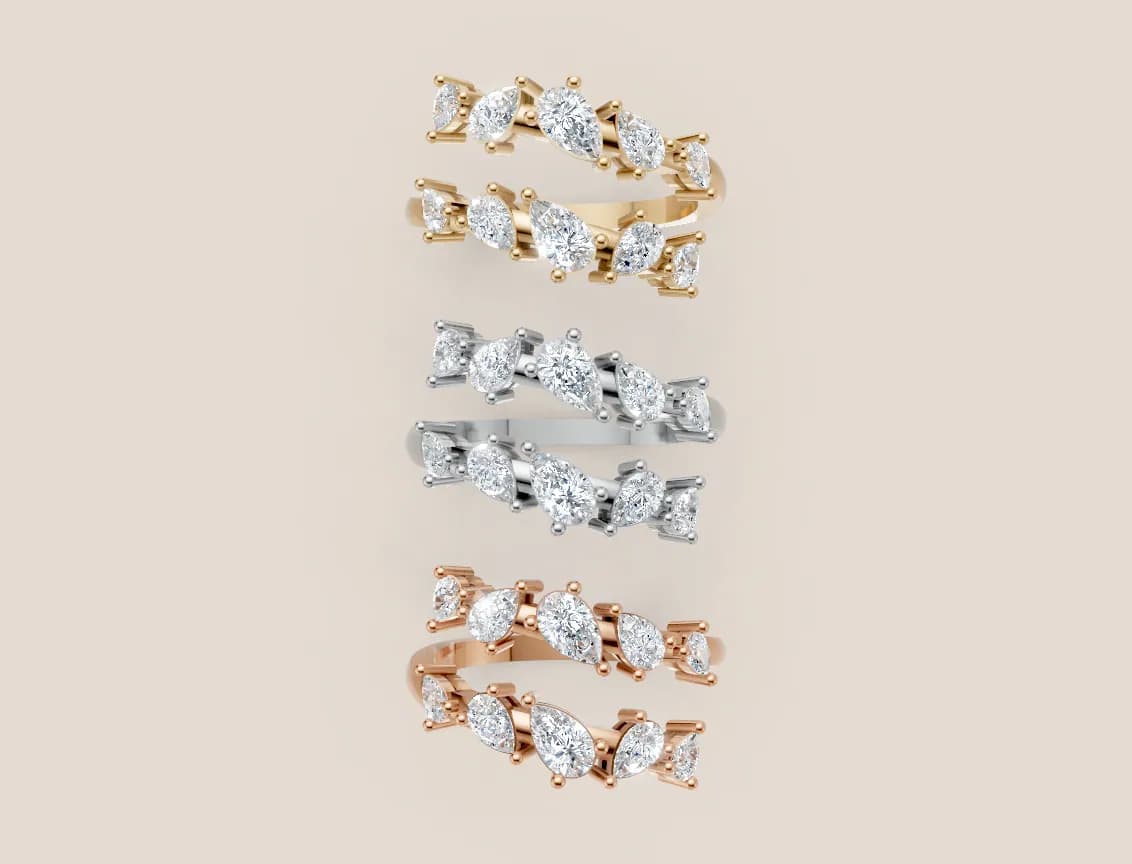 Diamond Cluster Ring R00939 thumbnail 3