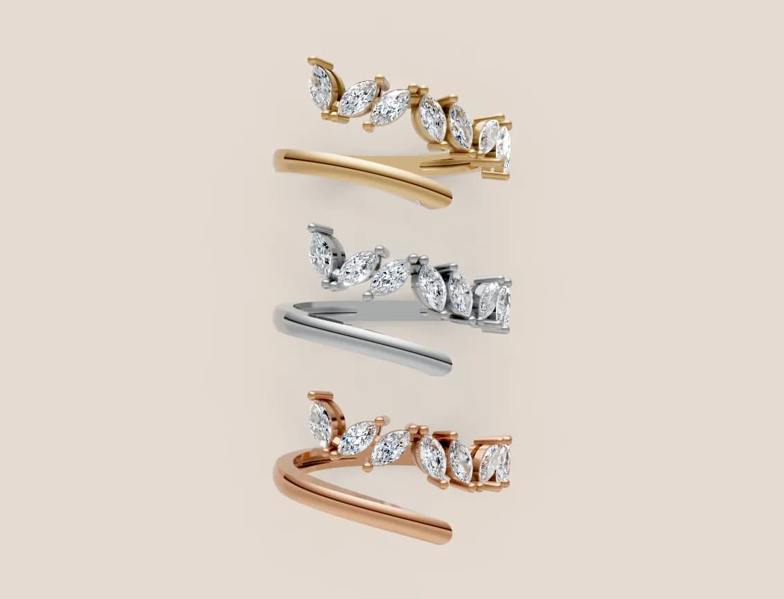 Diamond Cluster Ring R00942 thumbnail 3