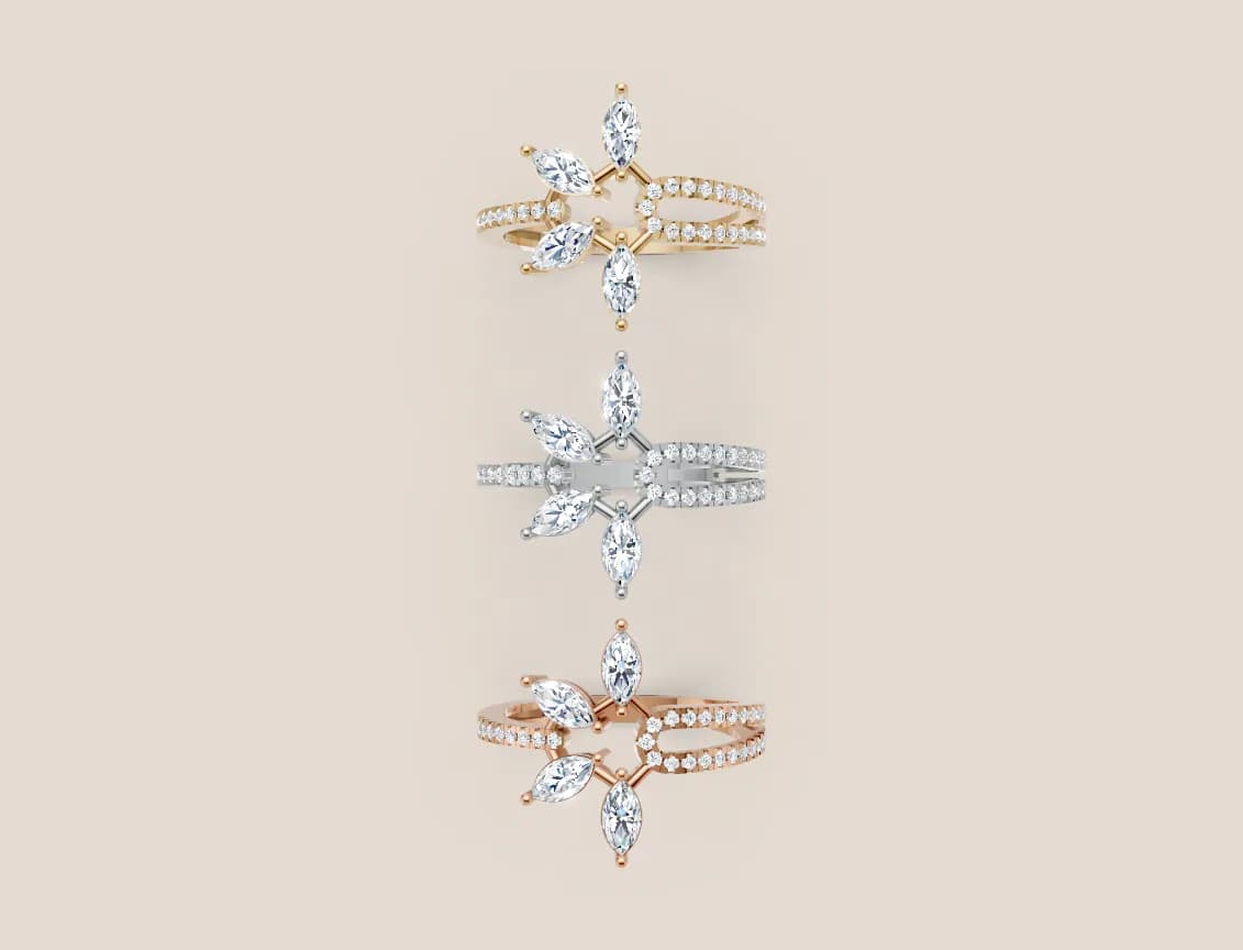 Diamond Cluster Ring R00954 thumbnail 2