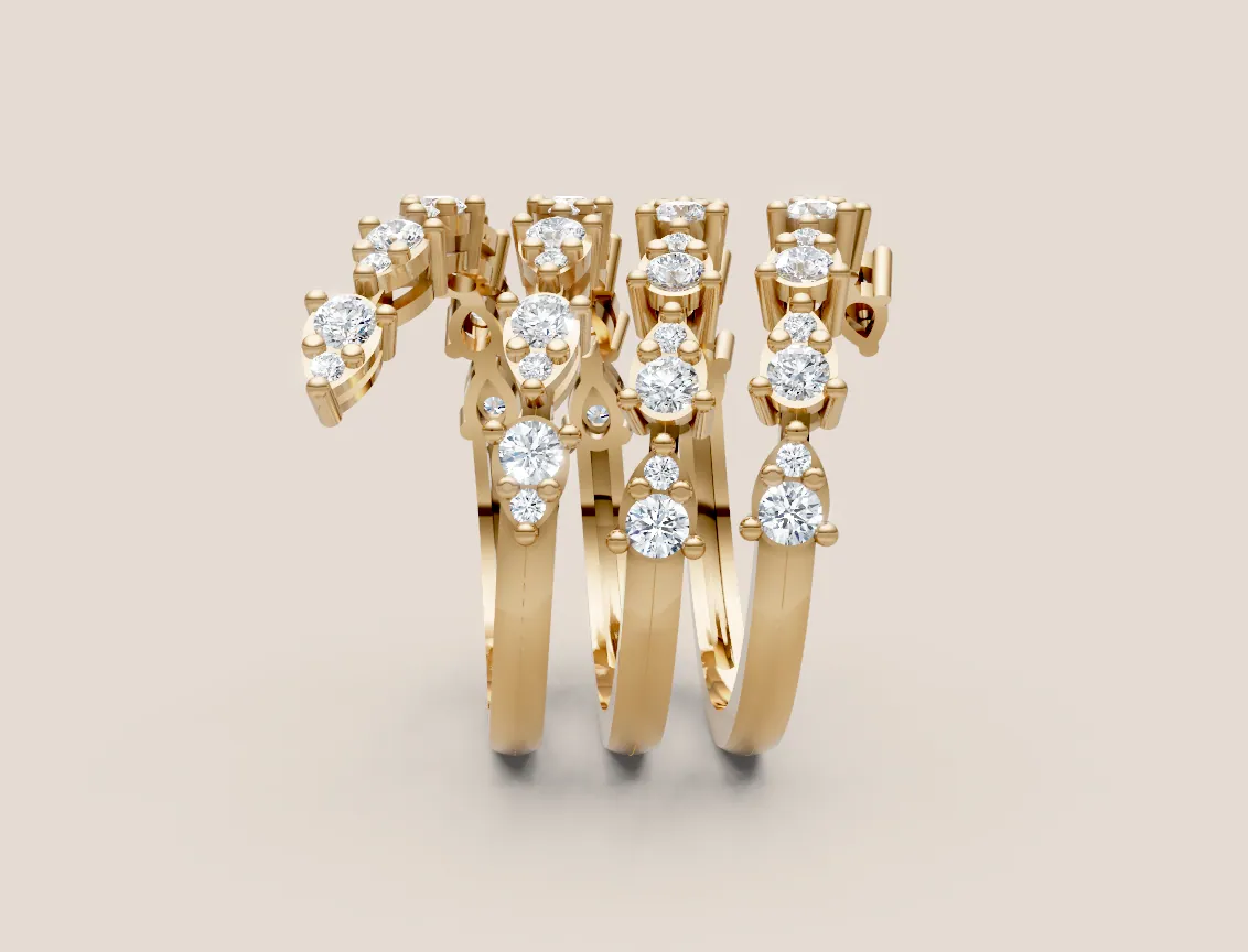 Diamond Cluster Ring R00960 thumbnail 2