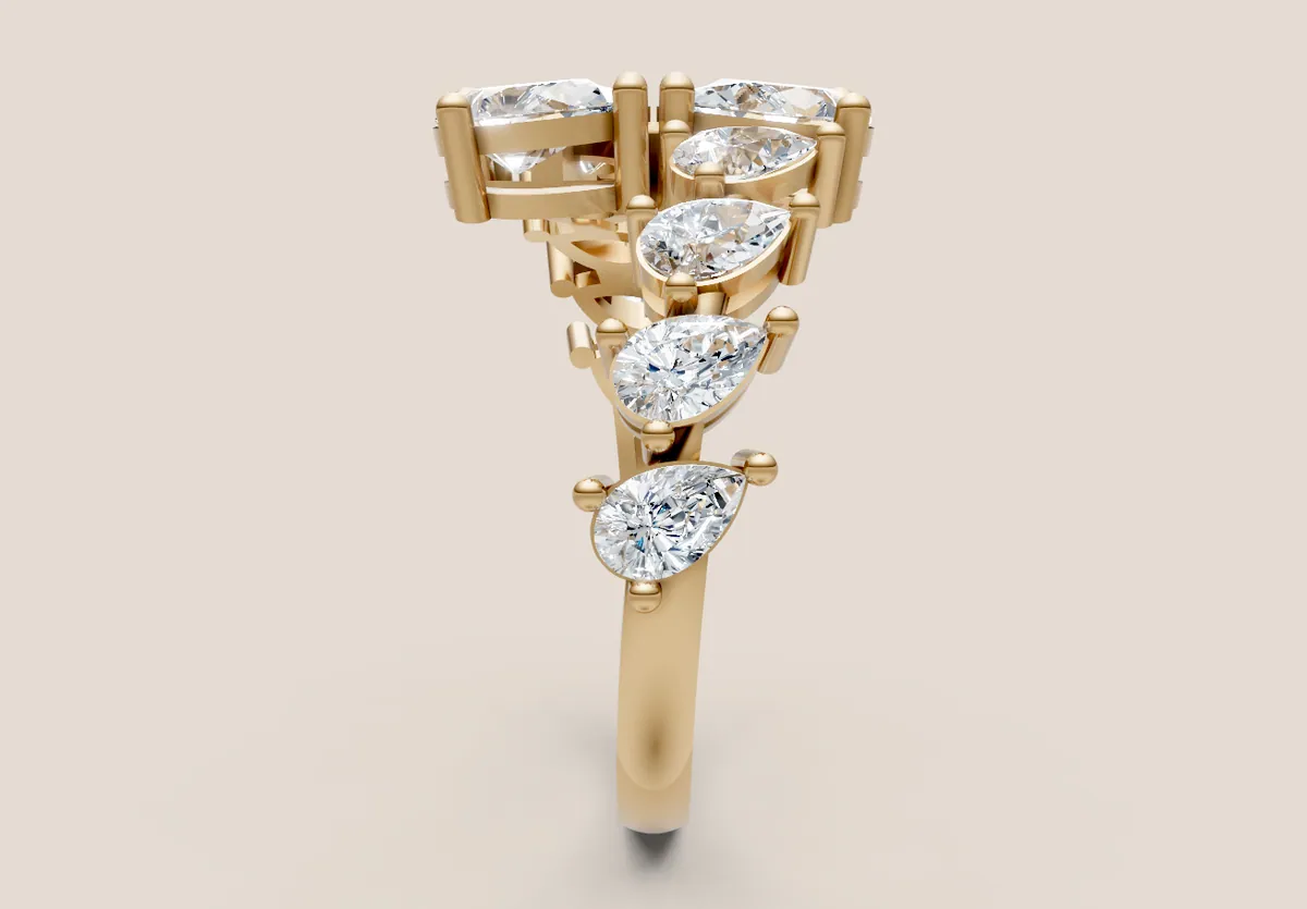 Diamond Cluster Ring R00968 thumbnail 2