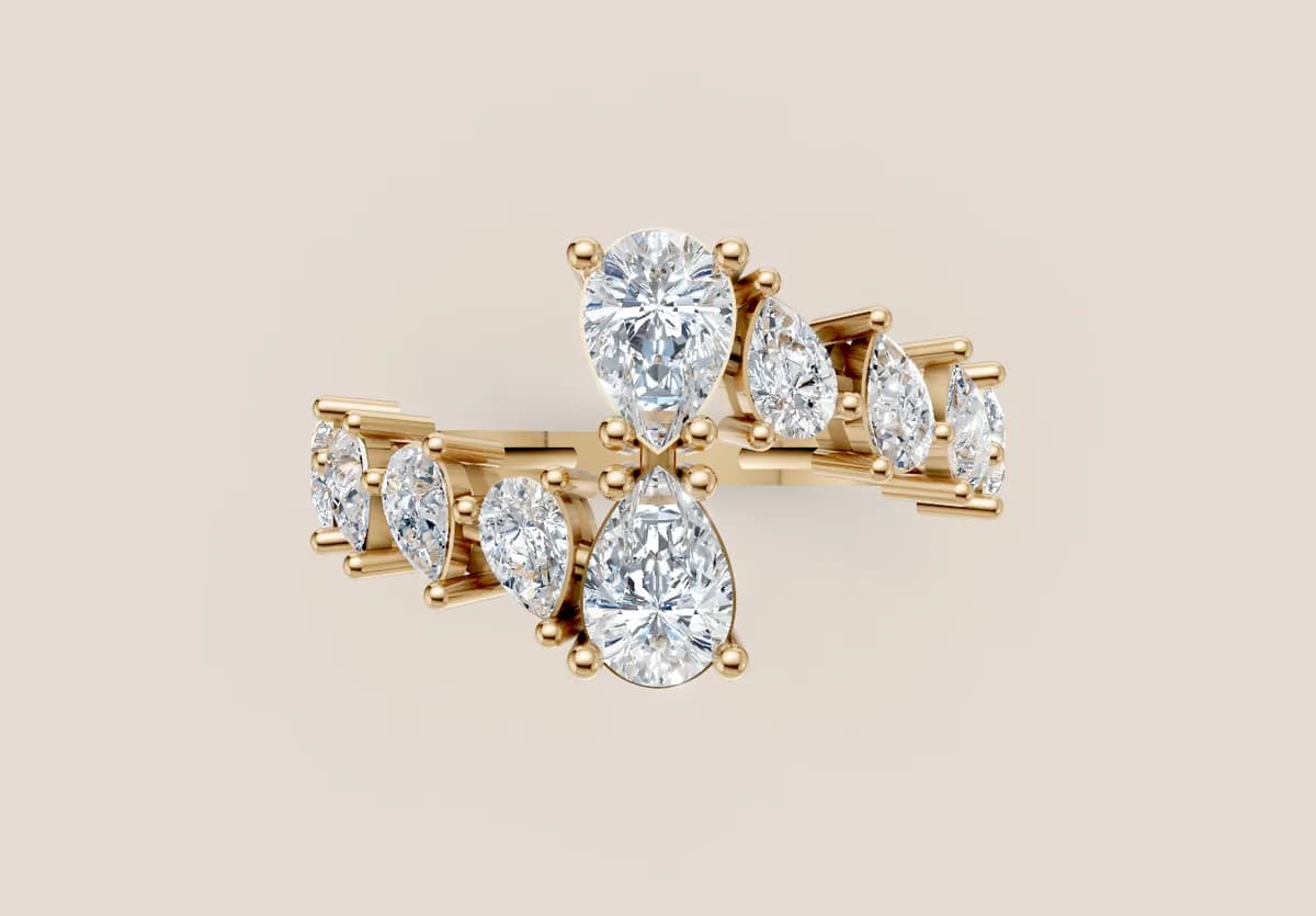 Diamond Cluster Ring R00968 thumbnail 3