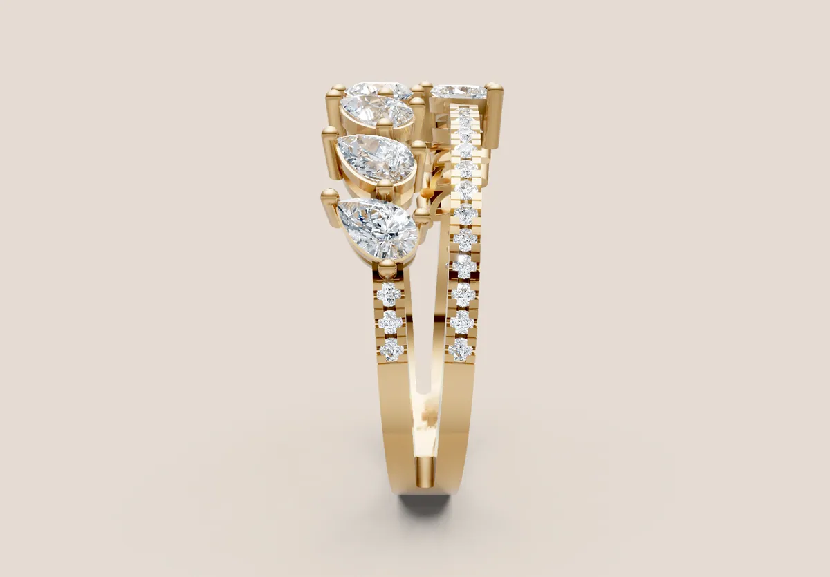 Diamond Cluster Ring R00969 thumbnail 2