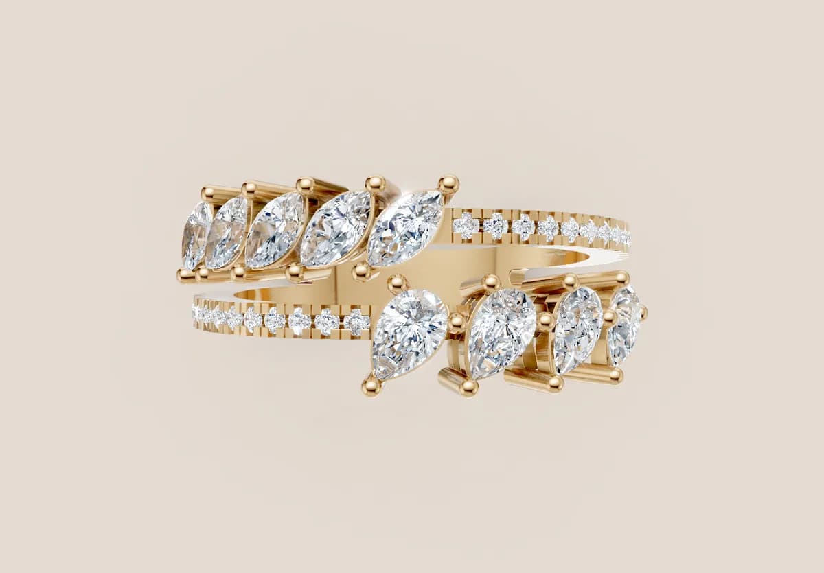 Diamond Cluster Ring R00969 thumbnail 3
