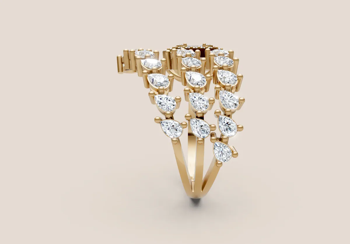 Diamond Cluster Ring R00973 thumbnail 2