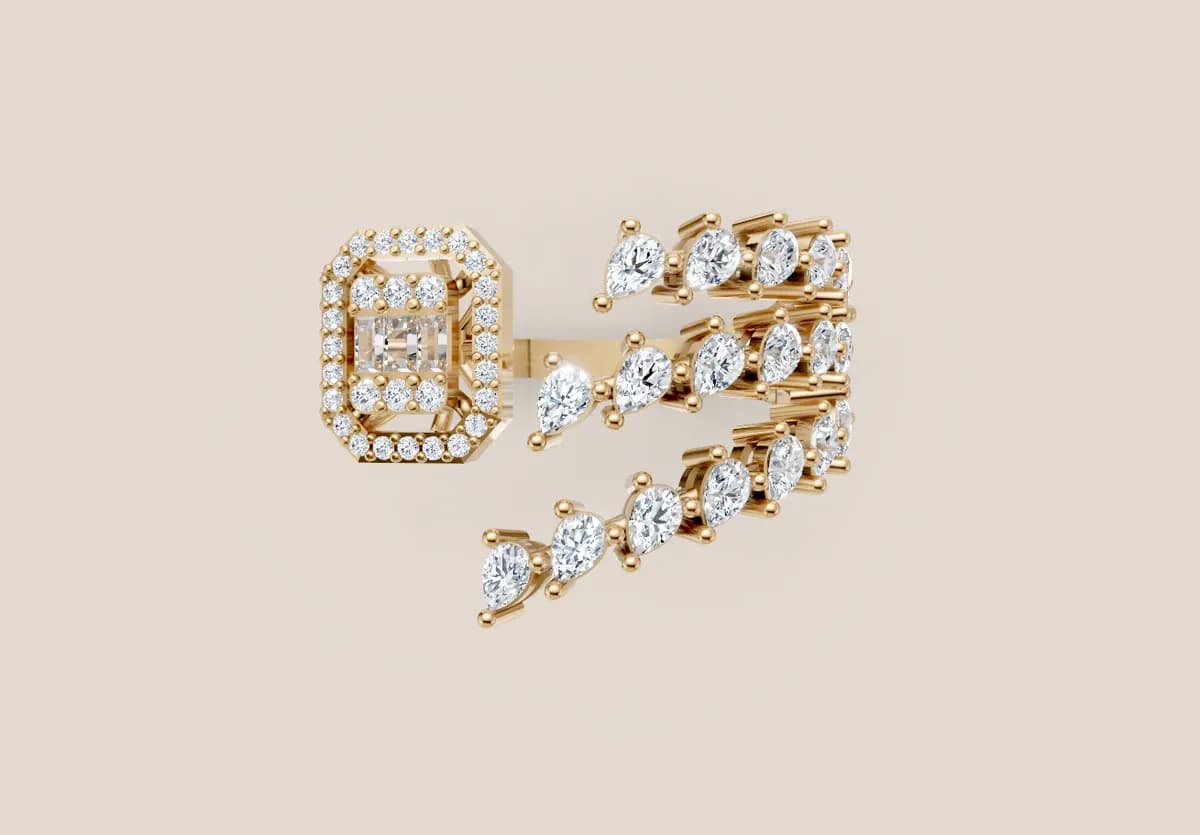 Diamond Cluster Ring R00973 thumbnail 3