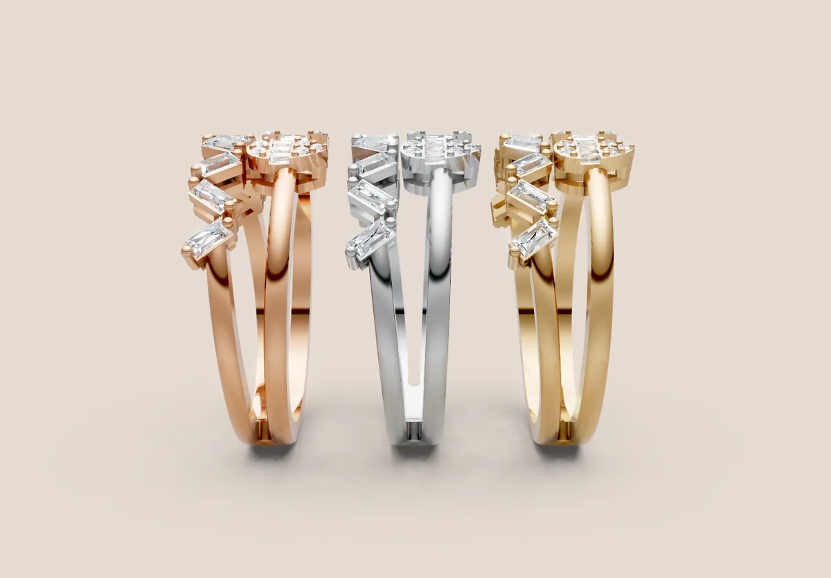 Diamond Cluster Ring R00979 thumbnail 2