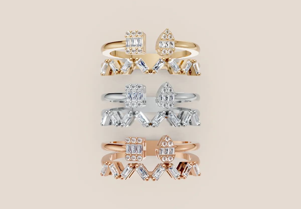 Diamond Cluster Ring R00979 thumbnail 3