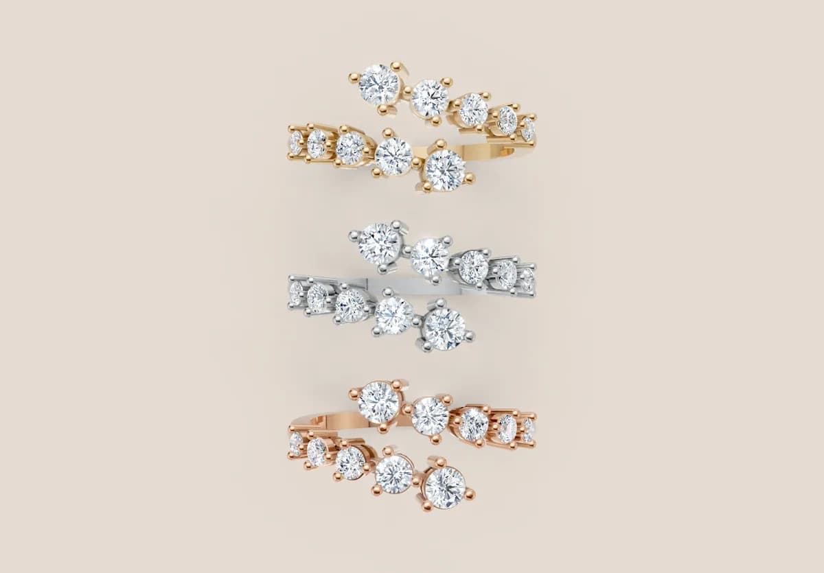 Diamond Cluster Ring R00986 thumbnail 3