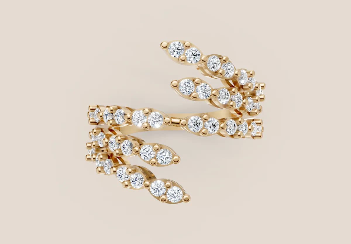 Diamond Cluster Ring R00990 thumbnail 3