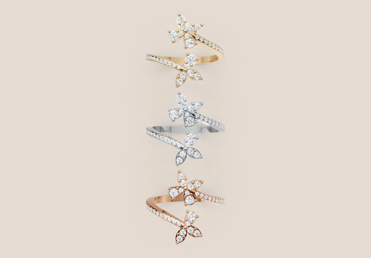 Diamond Cluster Ring R00994 thumbnail 3