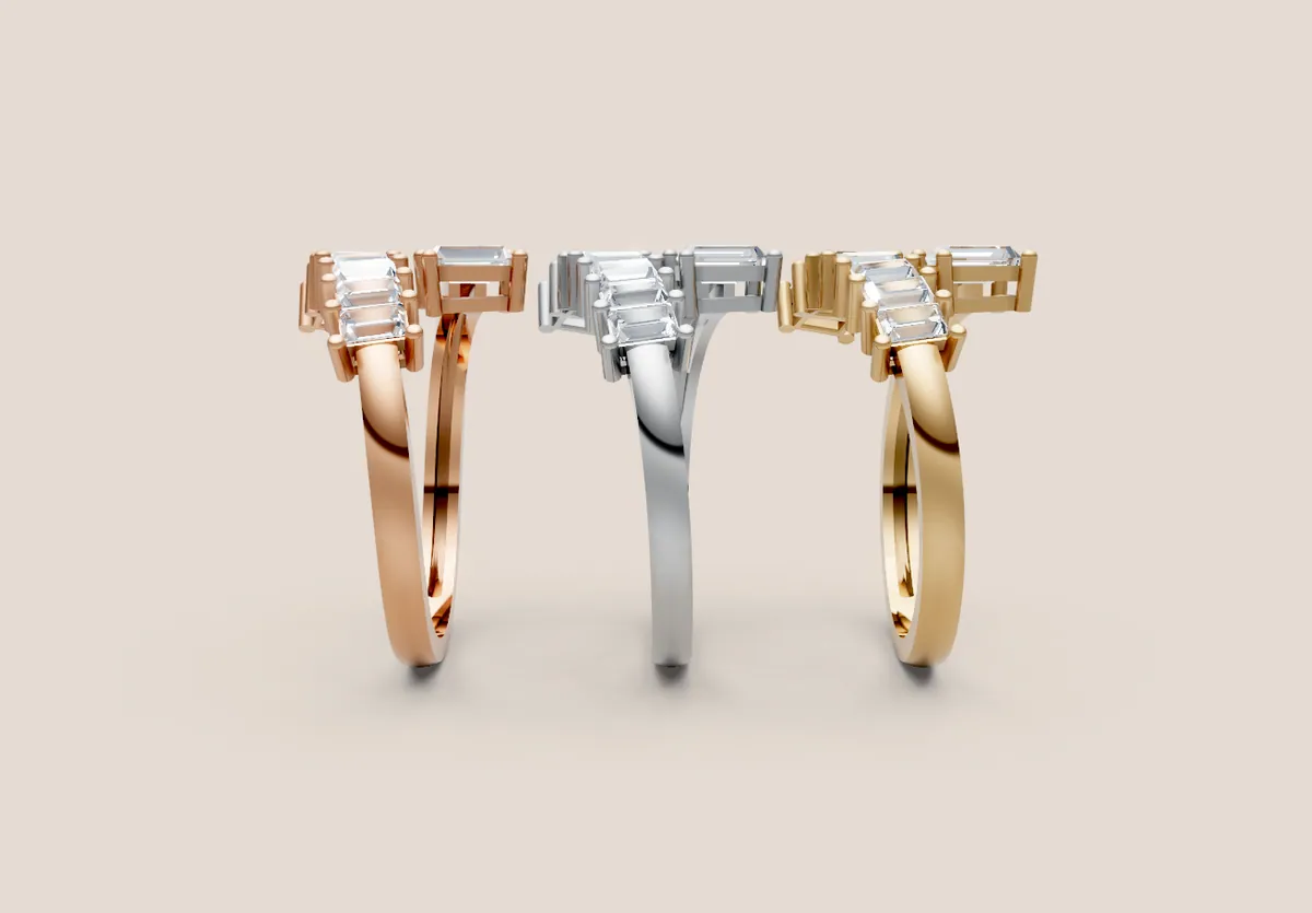 Diamond Cluster Ring R00998 thumbnail 2