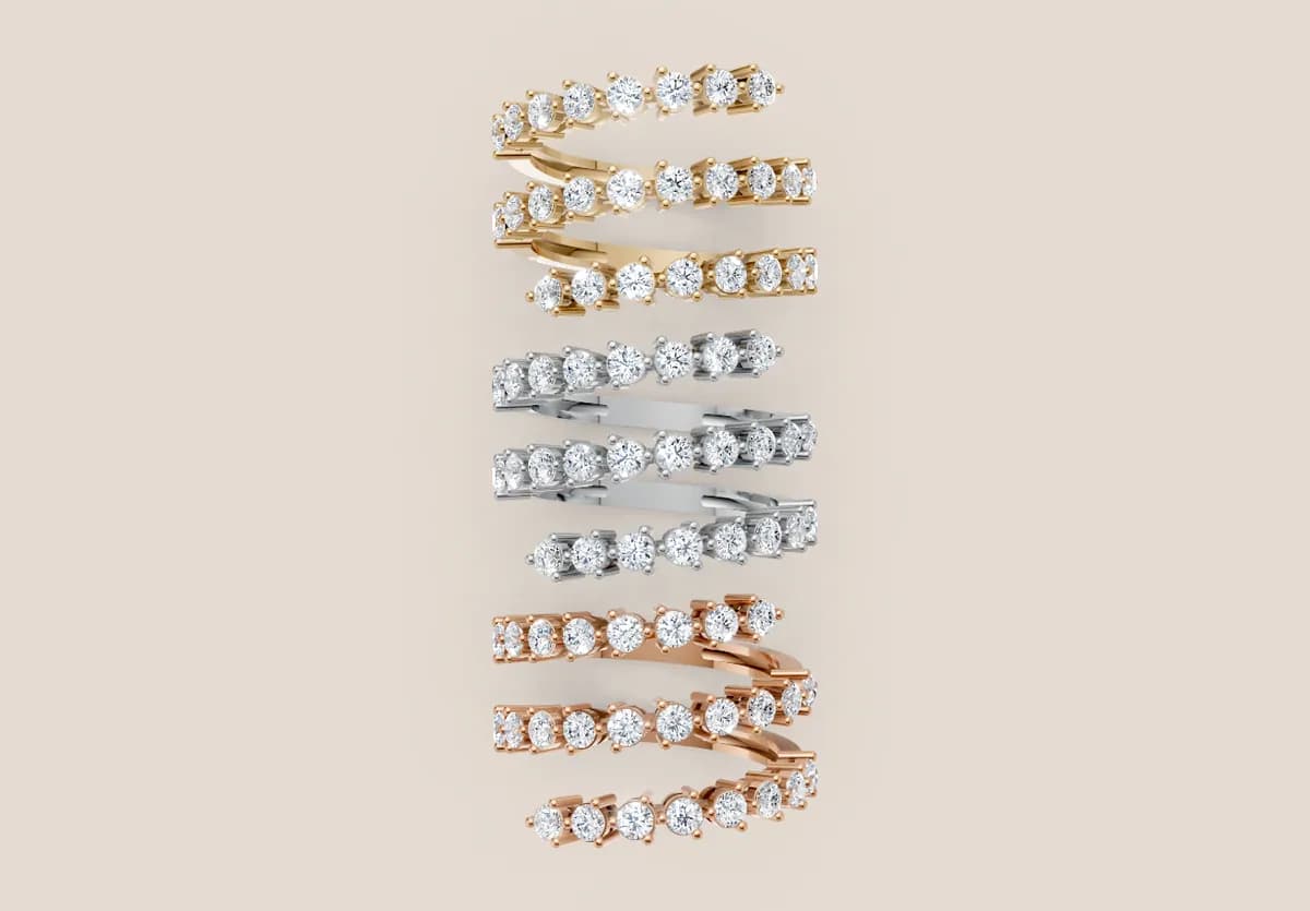 Diamond Cluster Ring R01002 thumbnail 3