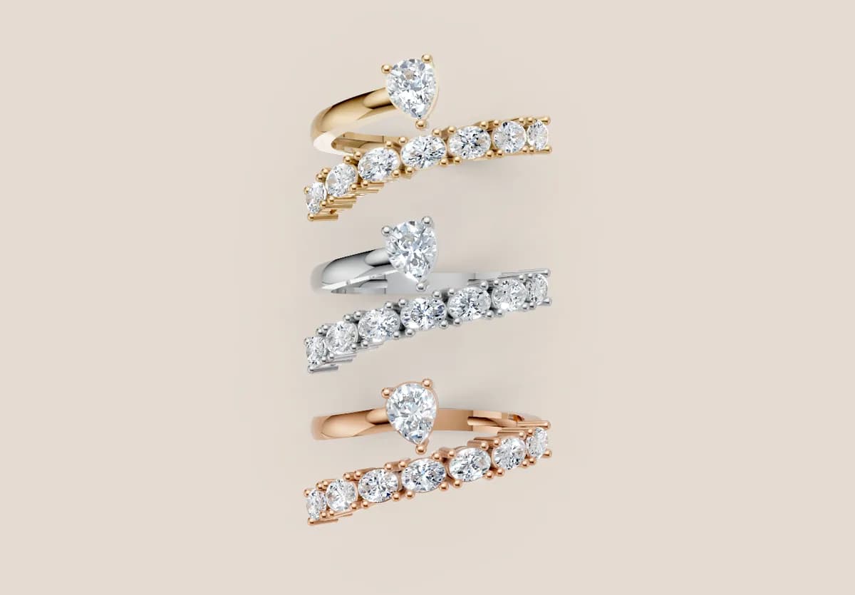 Diamond Cluster Ring R01006 thumbnail 3