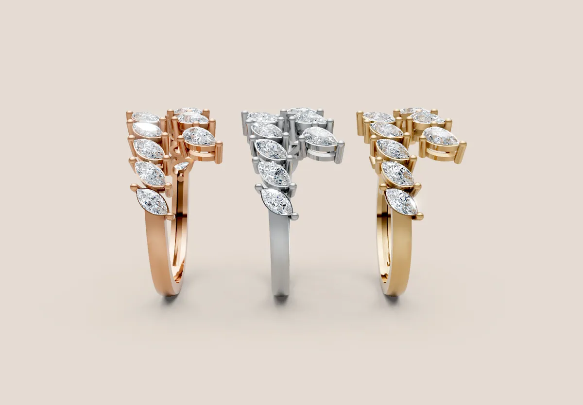 Diamond Cluster Ring R01018 thumbnail 2