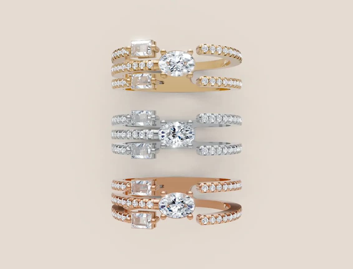 Diamond Cocktail Ring R00936 thumbnail 3