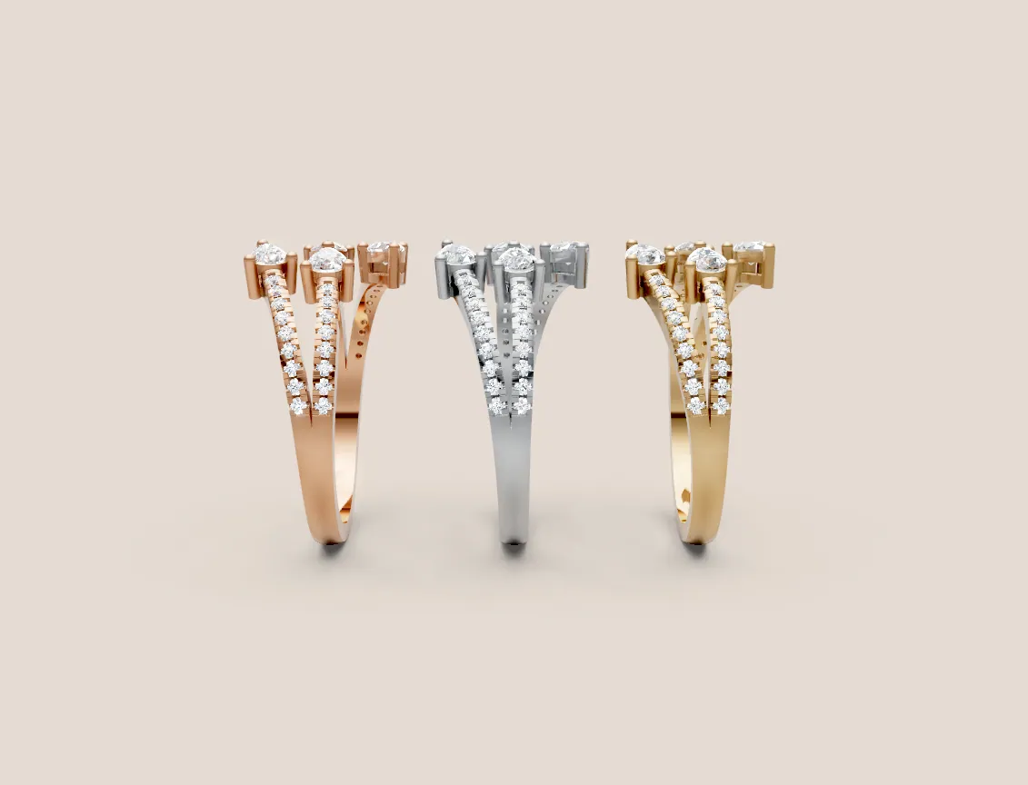 Diamond Cocktail Ring R00947 thumbnail 2