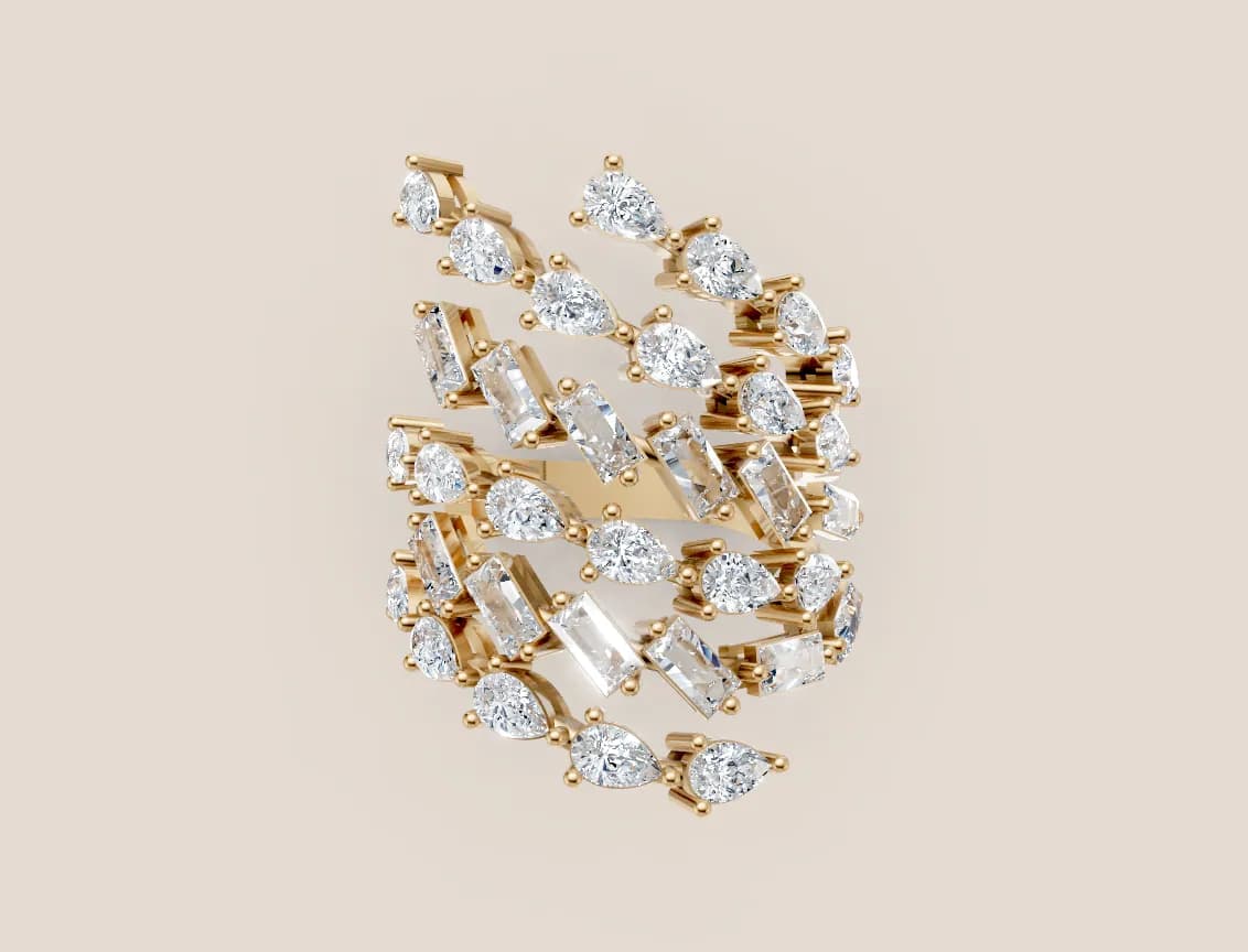 Diamond Cocktail Ring R00963 thumbnail 3