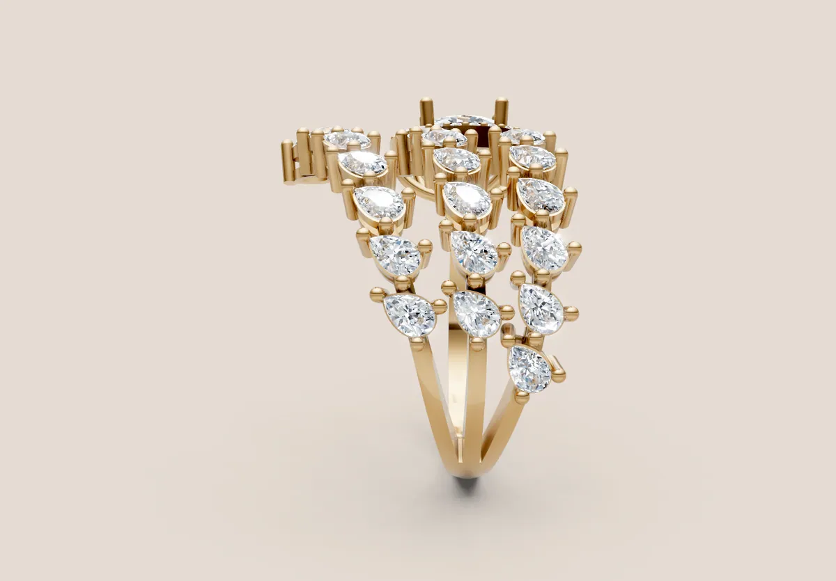 Diamond Cocktail Ring R00974 thumbnail 2