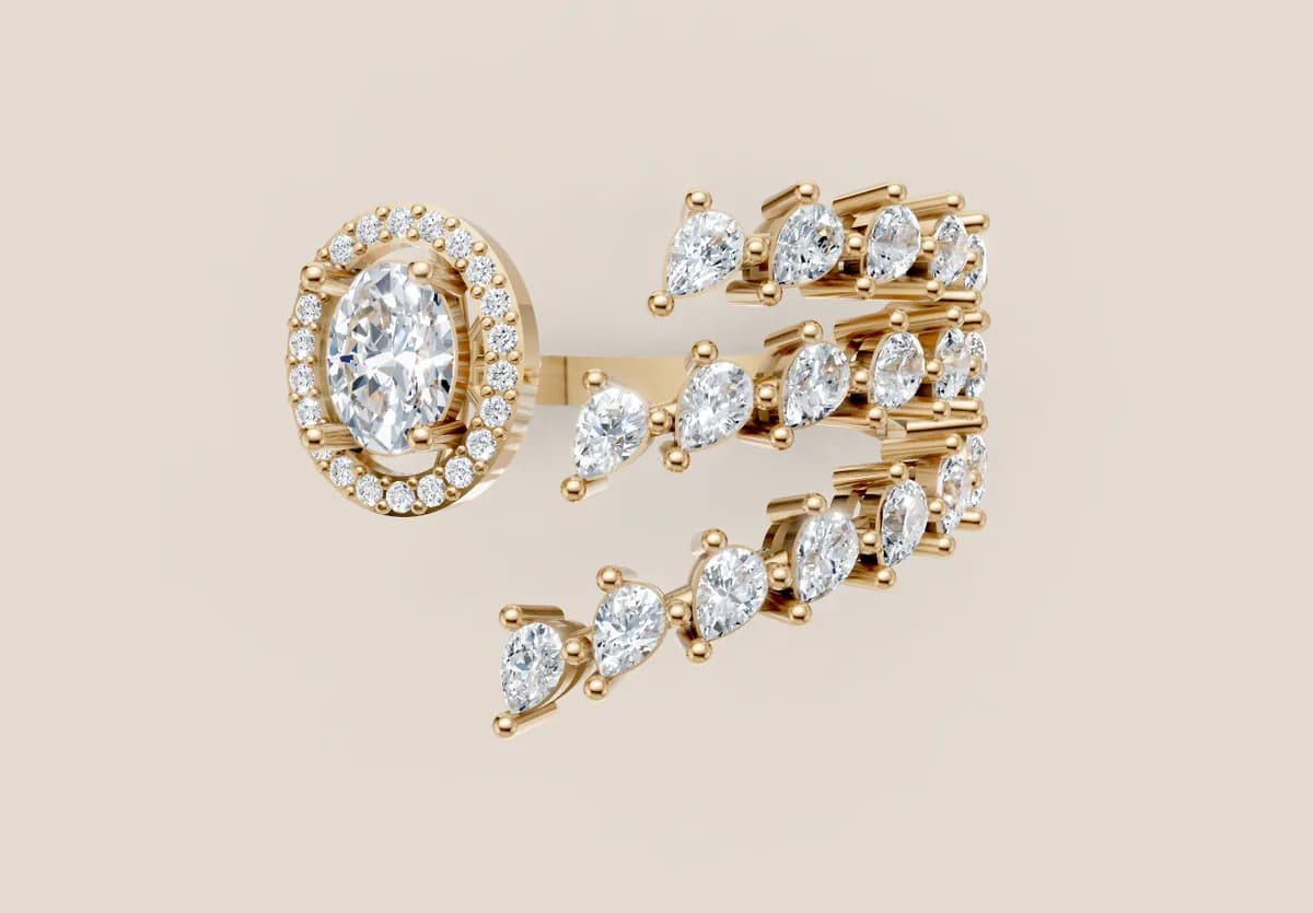 Diamond Cocktail Ring R00974 thumbnail 3