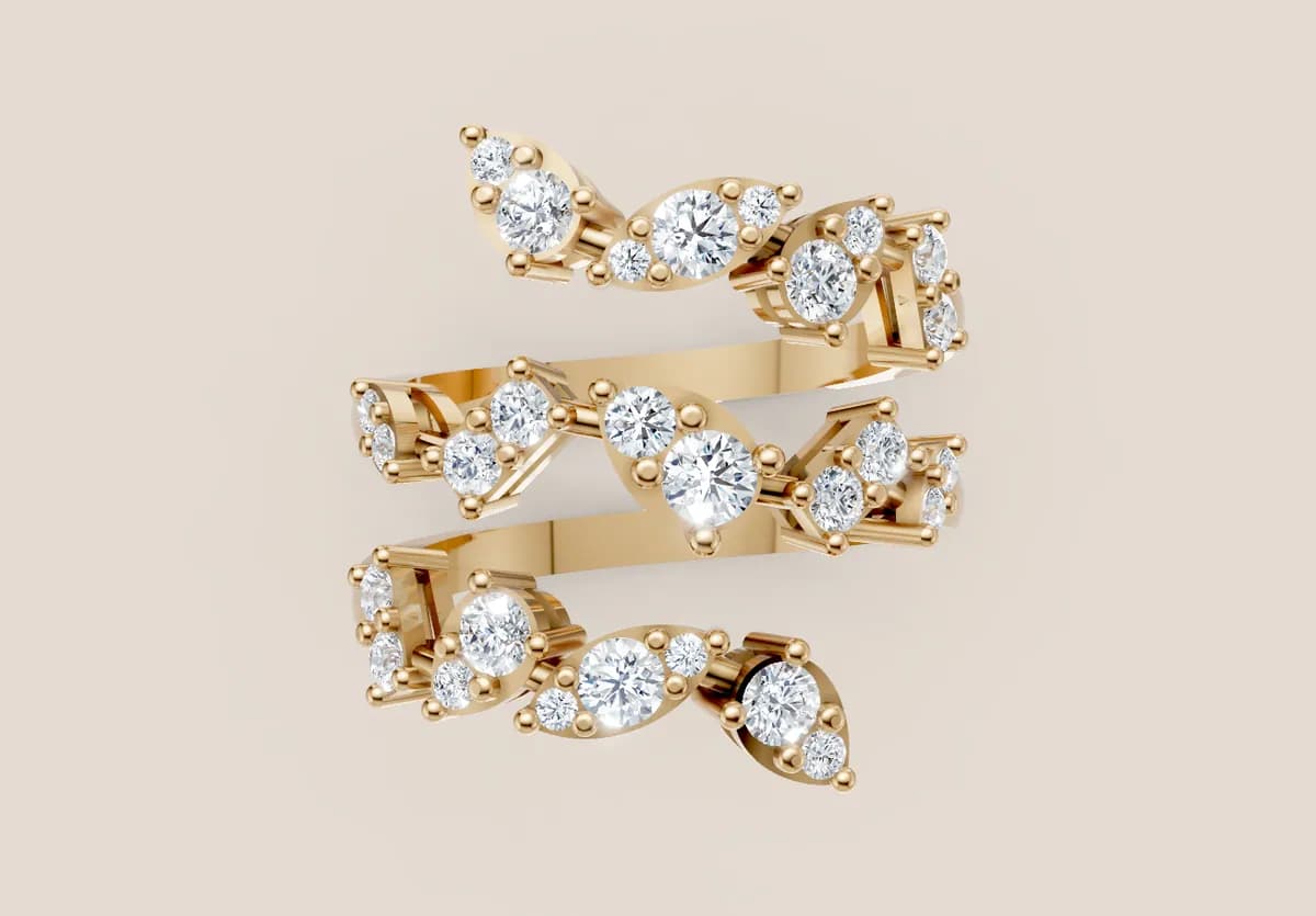 Diamond Cocktail Ring R00987 thumbnail 3
