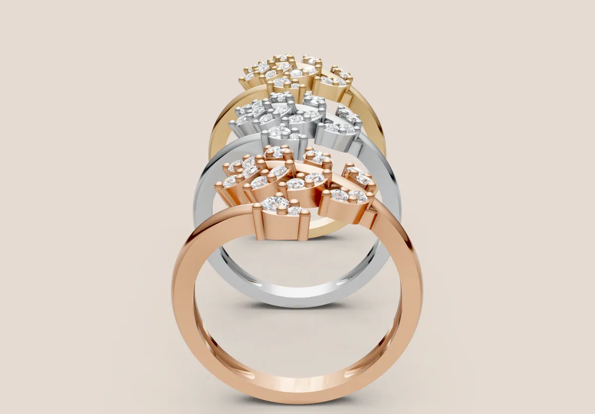 Diamond Cocktail Ring R00995 thumbnail 2
