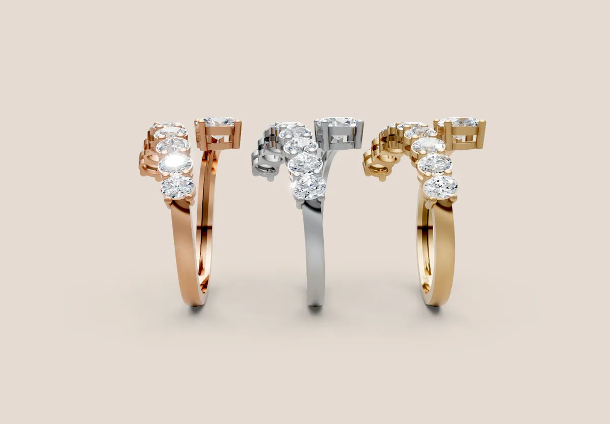 Diamond Cocktail Ring R01003 thumbnail 2