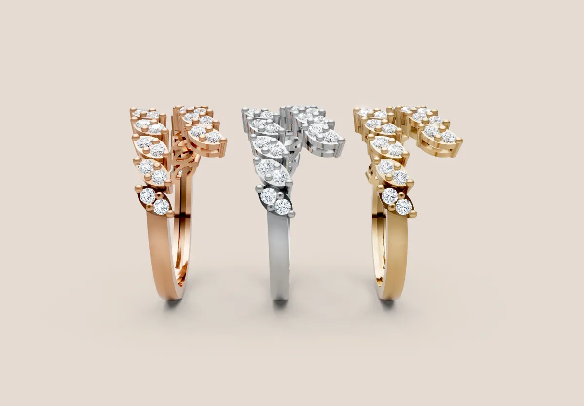 Diamond Cocktail Ring R01007 thumbnail 2