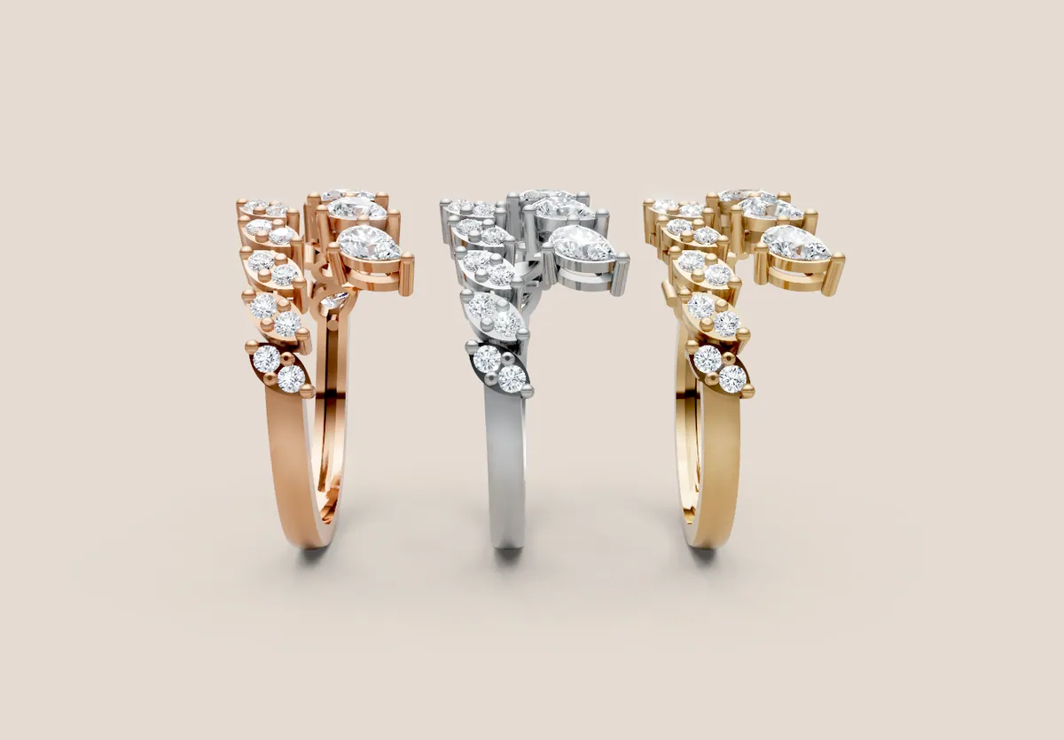 Diamond Cocktail Ring R01019 thumbnail 2