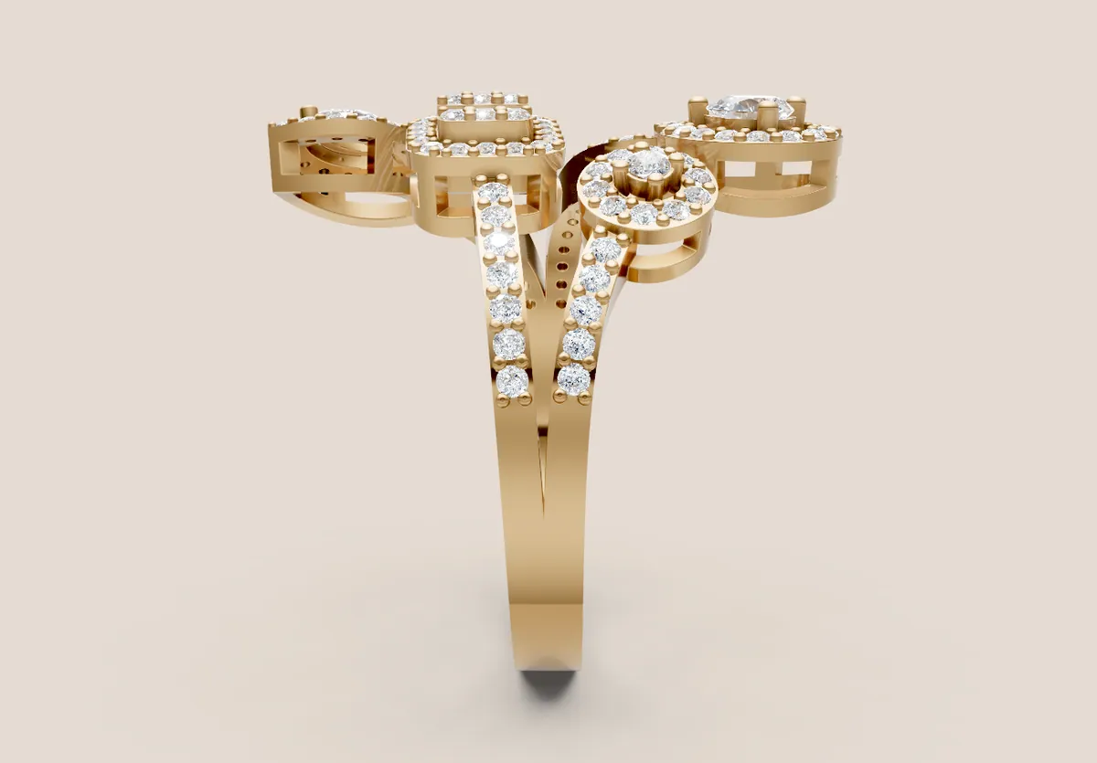 Fancy Diamond Ring R00966 thumbnail 2
