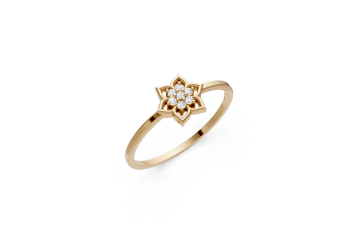 Round Diamond Ring R00821 — view 1