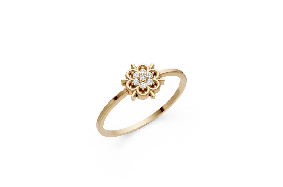 Round Diamond Ring R00827 — view 1