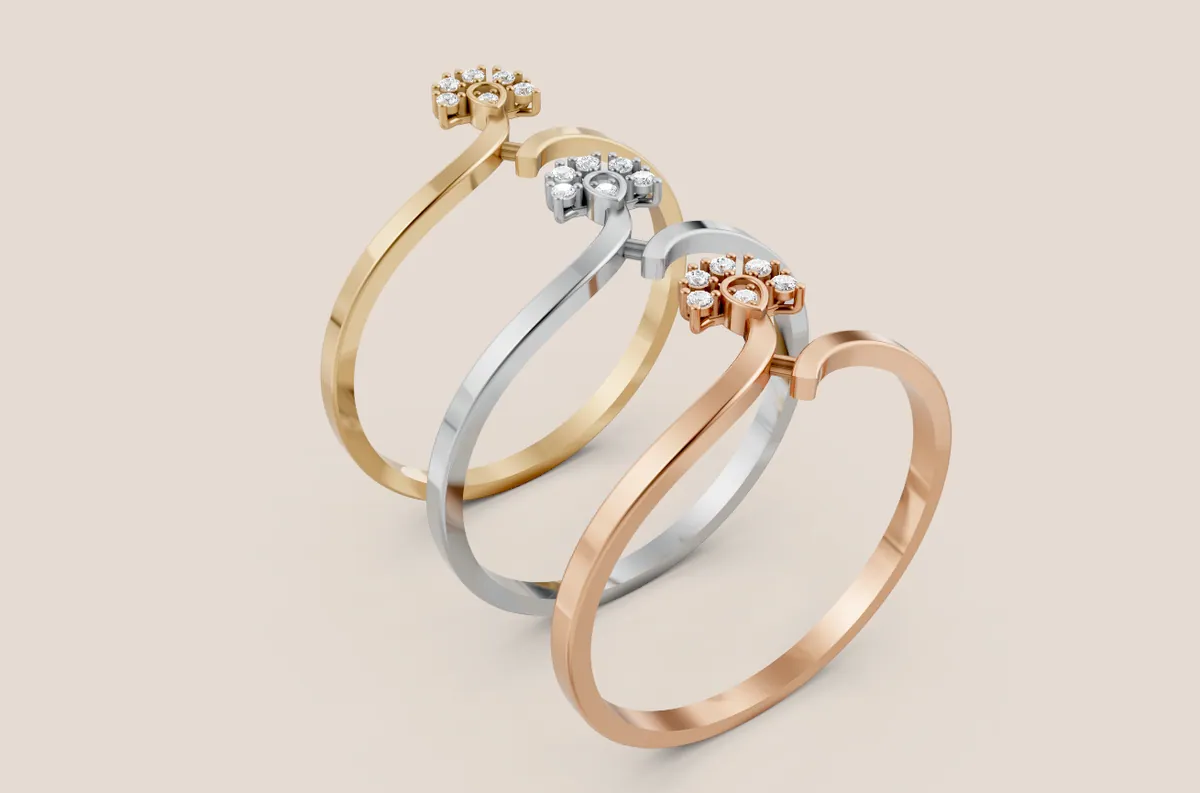 Round Diamond Ring R00833 — view 1