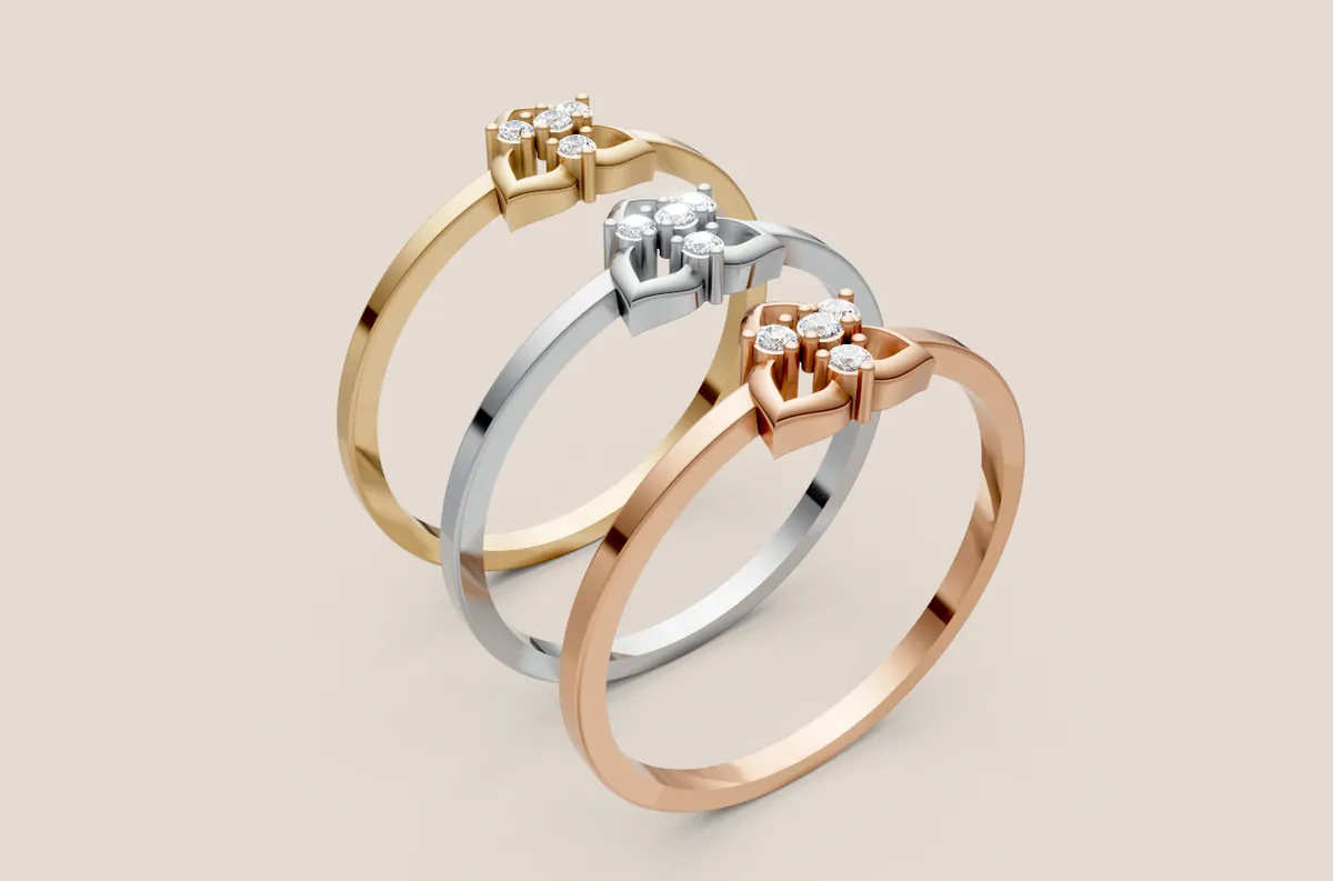 Round Diamond Ring R00845 — view 1