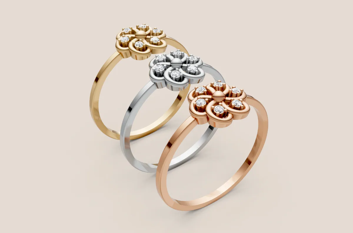 Round Diamond Ring R00848 — view 1