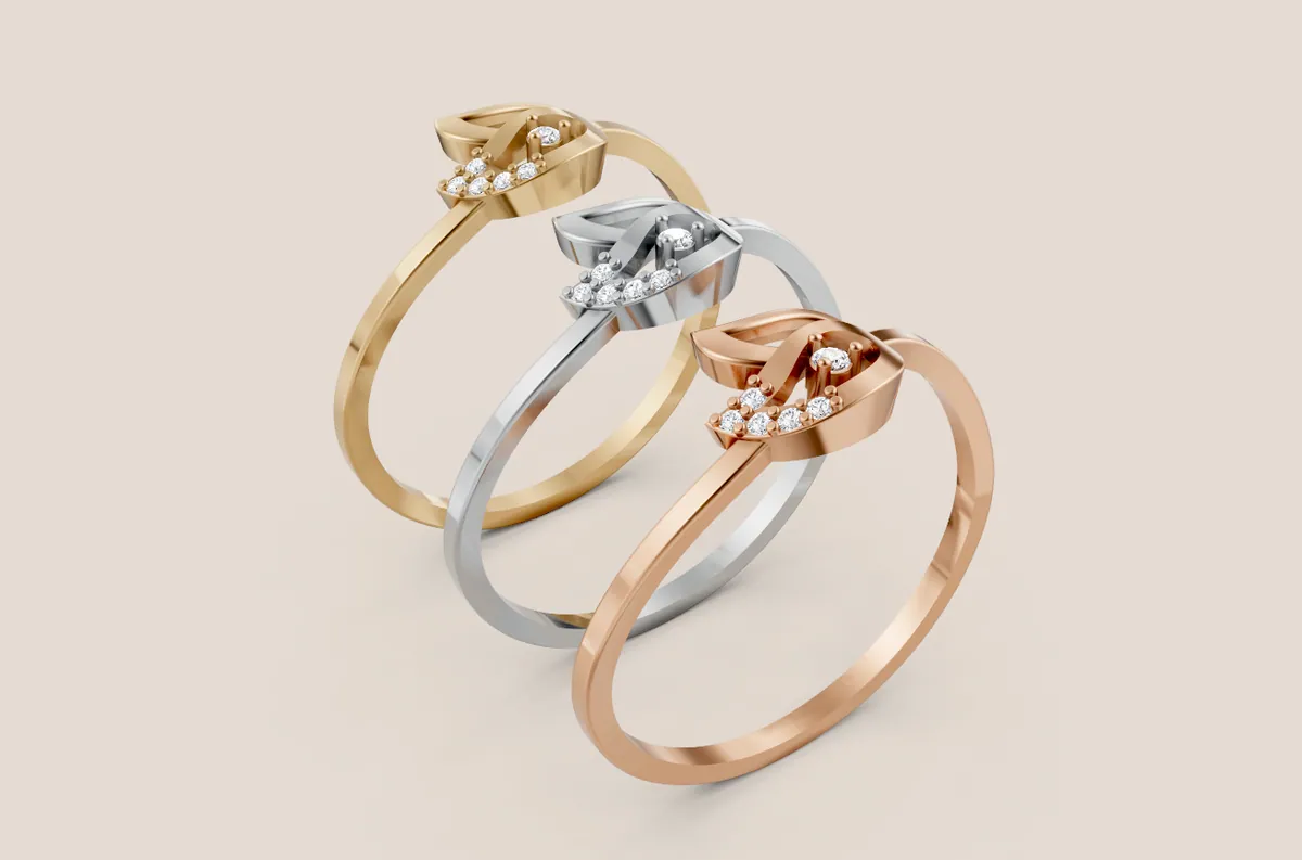 Round Diamond Ring R00859 — view 1