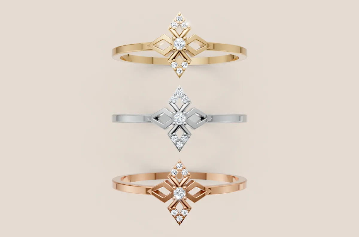 Round Diamond Ring R00861 thumbnail 3