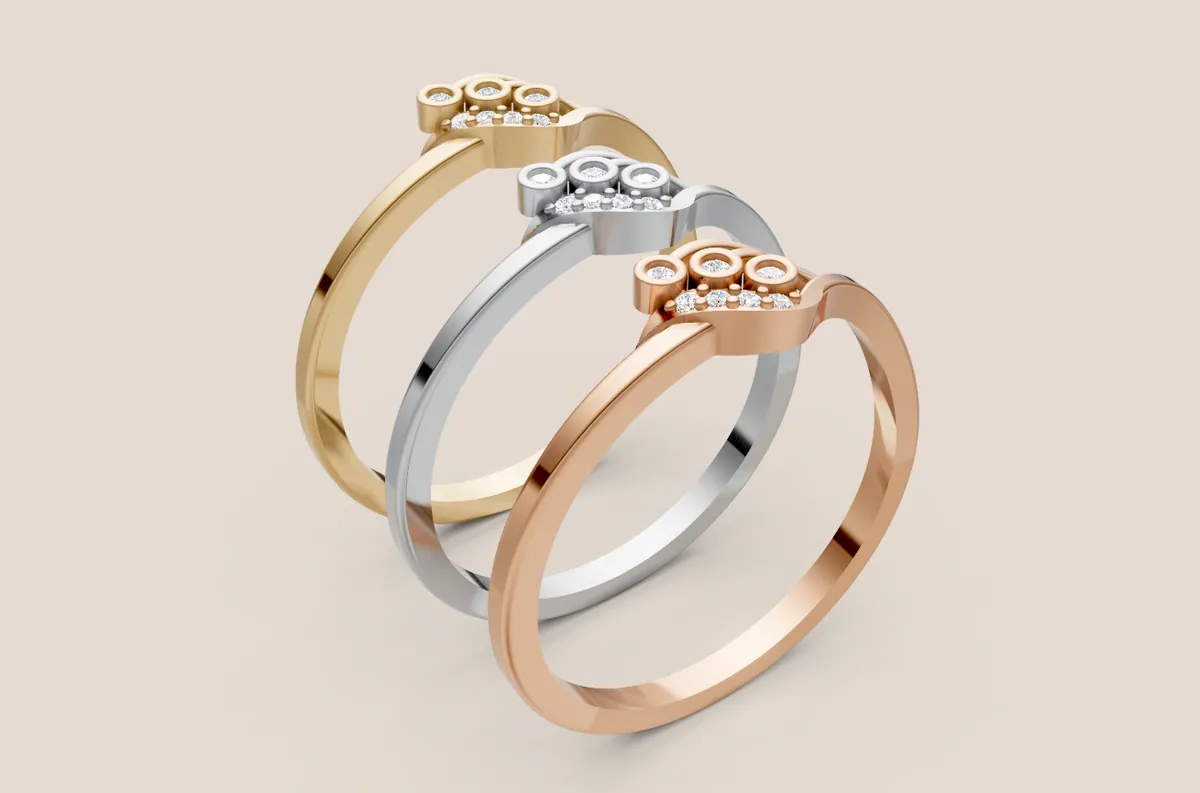 Round Diamond Ring R00864 — view 1