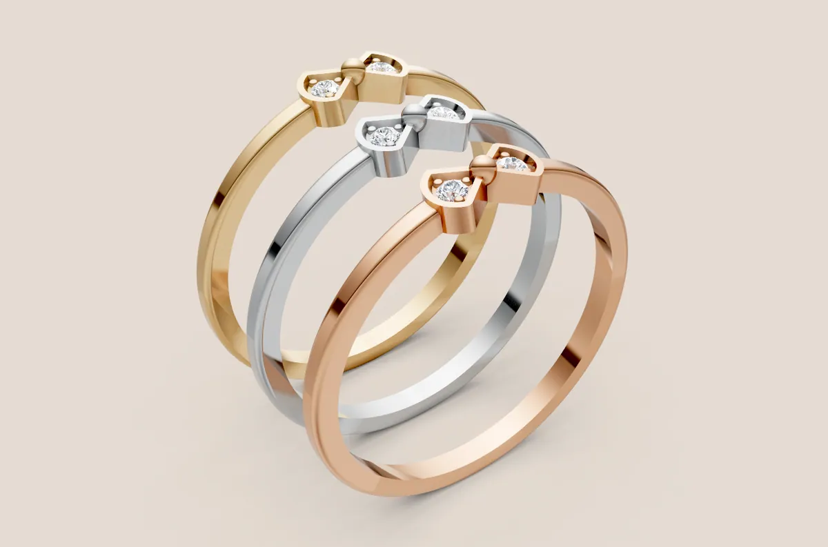 Round Diamond Ring R00865 — view 1