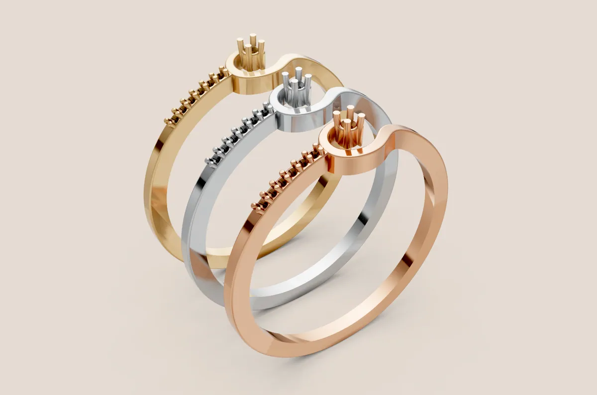 Round Diamond Ring R00868 thumbnail 3