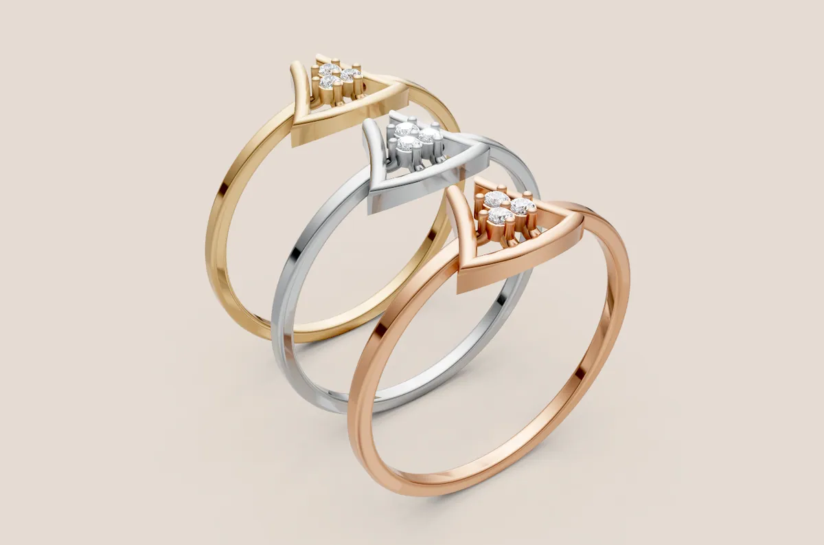 Round Diamond Ring R00882 — view 1
