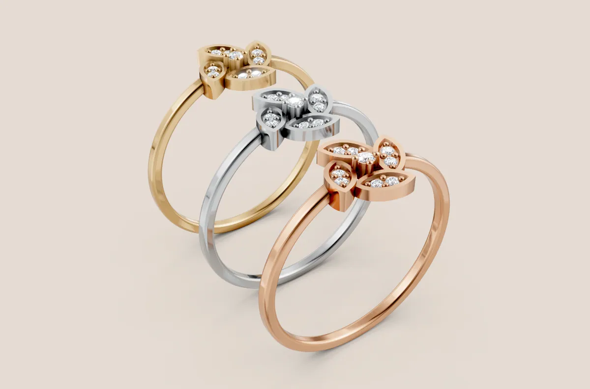 Round Diamond Ring R00885 — view 1