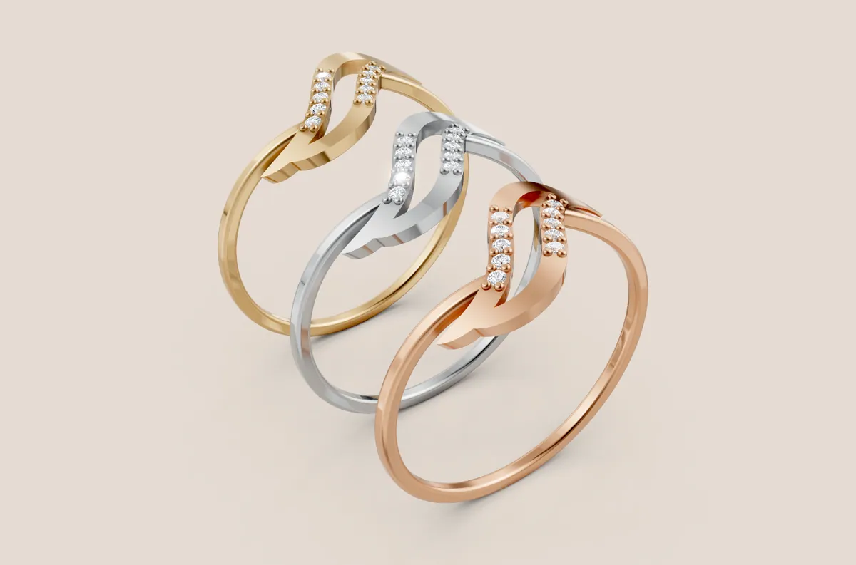 Round Diamond Ring R00887 — view 1